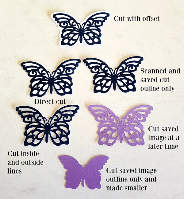 Butterflies cut with the Scan N Cut