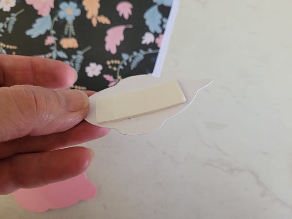 Double-sided foam tape was used to add additional dimension