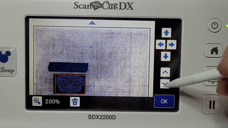 Use the Scan N Cut resize feature to adjust the design further if required.