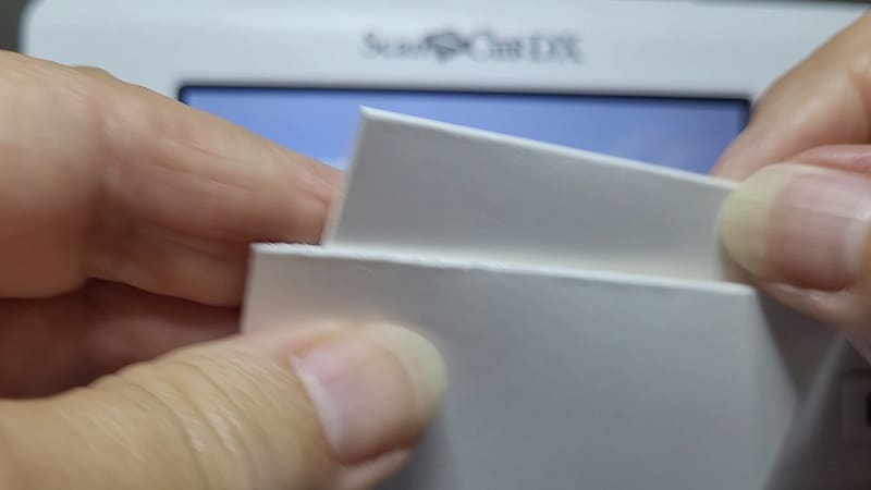 Comparing the final fold lines of two card, one using the Zoom Precision tool and the other the Brother Embossing tool
