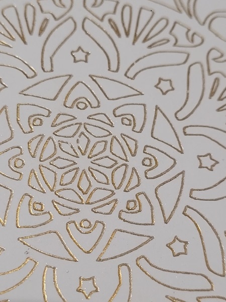 Mandala design created with the WRMK Foil Quill tool